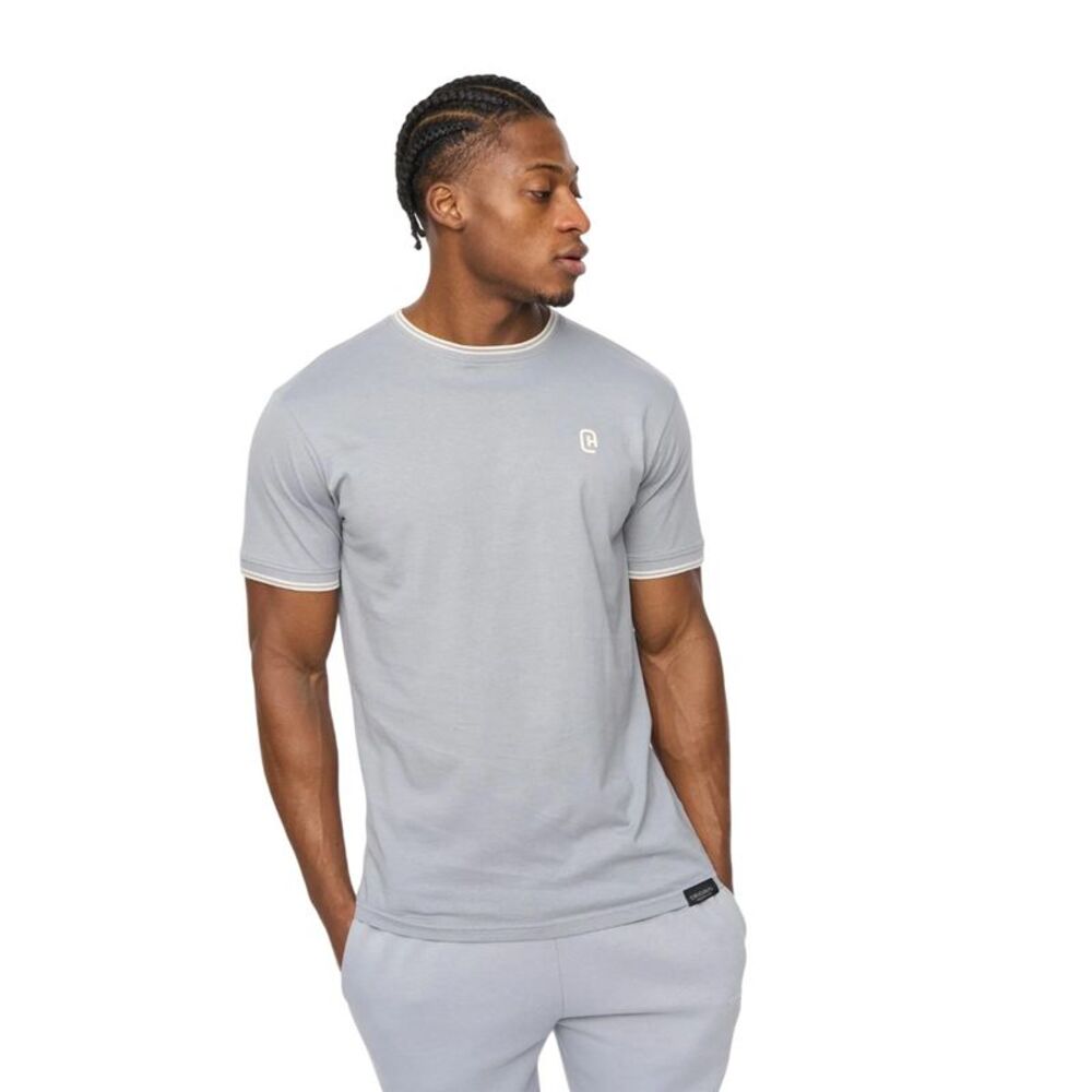 Crosshatch Mens Preece T-Shirt / Steel Blue